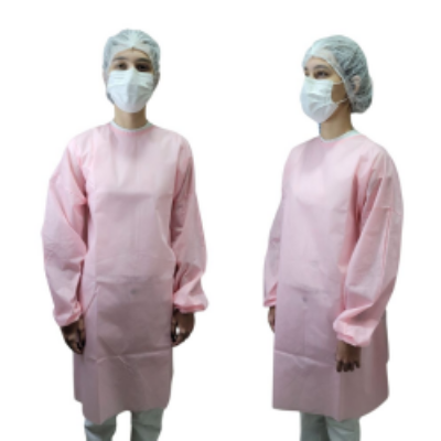 Avental descart�vel manga longa 40g Punho lastex 05 unidades - Linha color