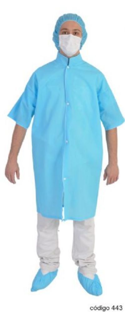 Jaleco descart�vel manga curta 40g unidade