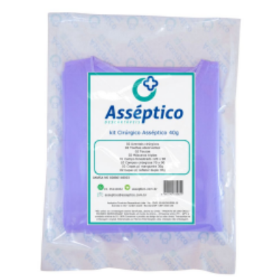 Kit cir�rgico Ass�ptico 40gr est�ril - Linha color