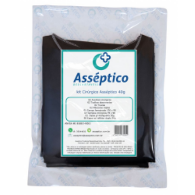 Kit cir�rgico Ass�ptico 40gr est�ril - Linha color