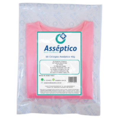Kit cir�rgico Ass�ptico 40gr est�ril - Linha color